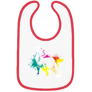 Discover Colerfull Splash Art Farm animals Goat Bibs