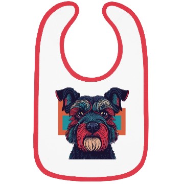 Discover Retro Schnauzer Portrait Bibs
