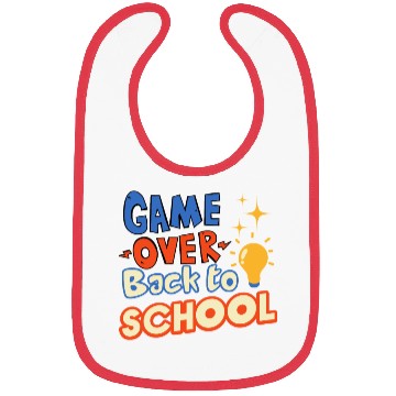 Discover Game Over Back to School Bibs