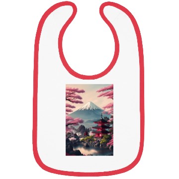Discover Asia Landscape Serene Mount Fuji Bibs