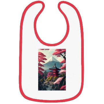 Discover Asia Landscape Serene Mount Fuji Bibs