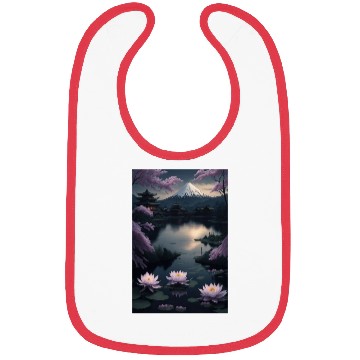 Discover Asia Landscape by night Serene Mount Fuji Bibs