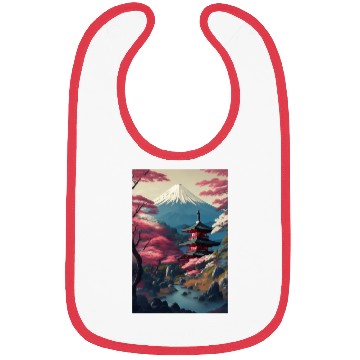 Discover Asia Landscape Serene Mount Fuji Bibs