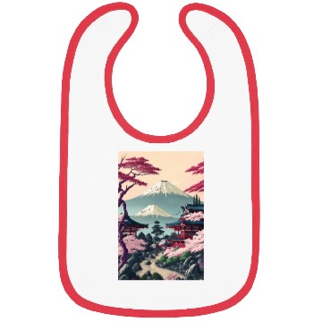 Discover Asia Landscape Serene Mount Fuji Bibs