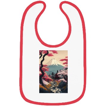 Discover Asia Landscape Serene Mount Fuji Bibs