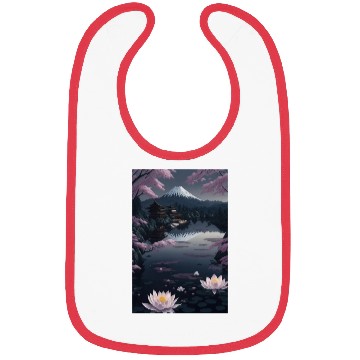 Discover Asia Landscape by night Serene Mount Fuji Bibs
