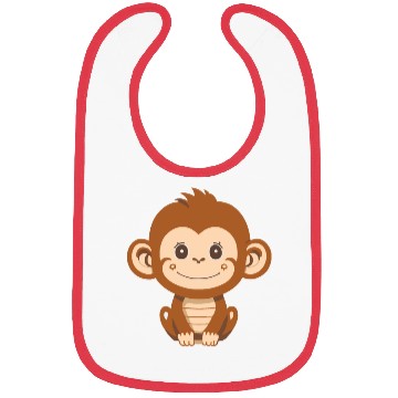 Discover Cute baby Monkey smiling Bibs