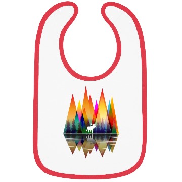 Discover MOUNTAIN RAINBOW MOOSE Bibs