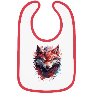 Discover Polygonal Fox Print Bibs