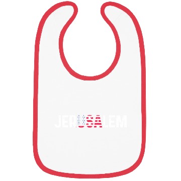 Discover Jerusalem Usa America Flag Israel Bibs