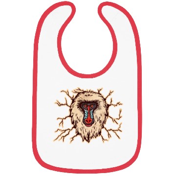 Discover Baboon Monkey Face Bibs