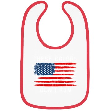 Discover These Colors American Flag Don'T Run Retro Bibs