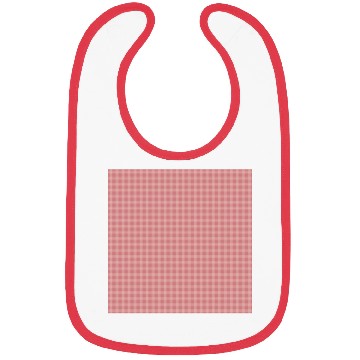 Discover Retro Checkered Pattern Coral Red Bibs