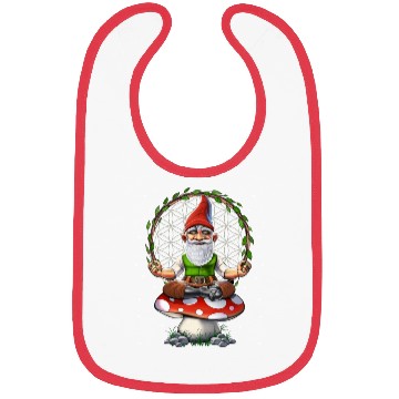 Discover Gnome Mushroom Meditation Bibs