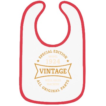 Discover Born 1924 Vintage 100 Year Old 100th Birthday Gift Bibs
