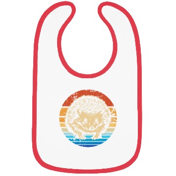 Discover Retro Vintage Hedgehog Lover Sunset Hedgehog Bibs