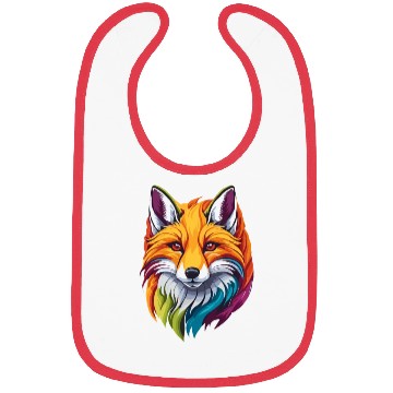 Discover Colorful Fox Portrait Bibs