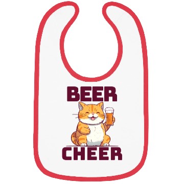 Discover Cute Cat Beer Cheer Bibs