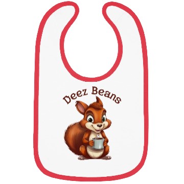 Discover Deez Beans Squirrel Coffee Mug Bibs