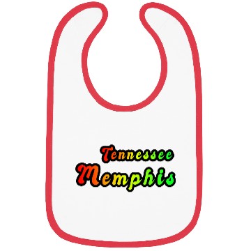 Discover Memphis Tennessee rainbow design Bibs