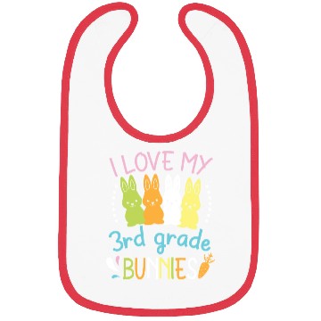 Discover I Love My 3rd Grade Bunnies Happy Easter Day Bibs