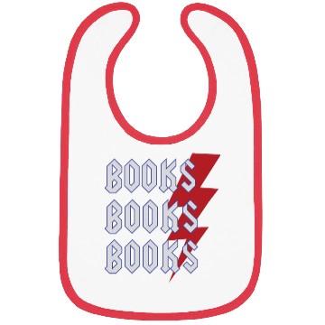 Discover Reading Teacher Cool Books Thunderbolt Men Women Bibs