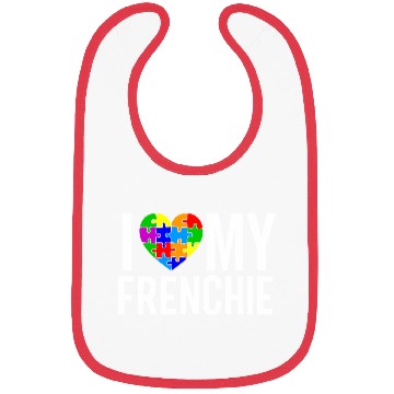Discover I Love My Frenchie Bibs