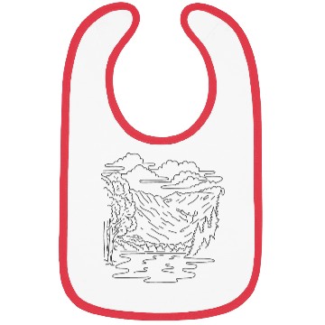 Discover Chubu Sangaku National Park Japan Mono Line Art Bibs