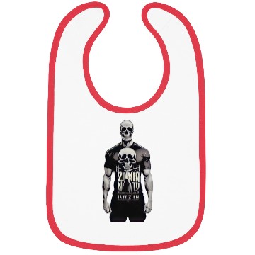 Discover a person held by a skeleton Bibs