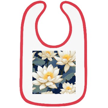 Discover Serenity Blooms: Timeless Lotus Pattern Bibs