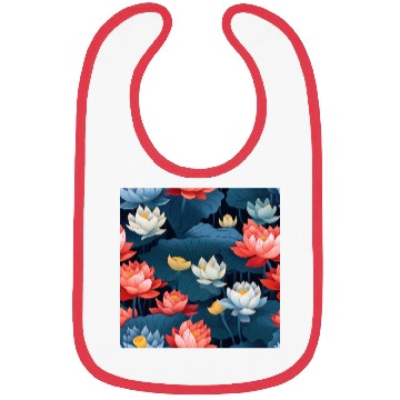 Discover Serenity Blooms: Timeless Lotus Pattern Bibs