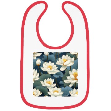 Discover Serenity Blooms: Timeless Lotus Pattern Bibs