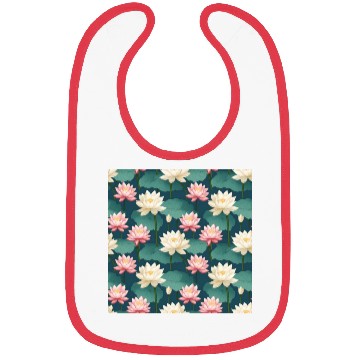 Discover Serenity Blooms: Timeless Lotus Pattern Bibs