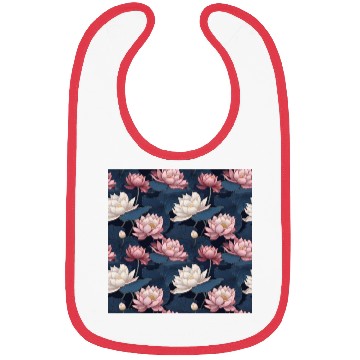 Discover Serenity Blooms: Timeless Lotus Pattern Bibs