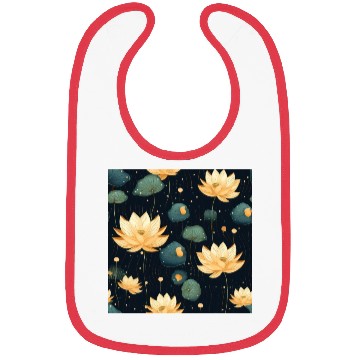 Discover Serenity Blooms: Timeless Lotus Pattern Bibs