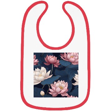 Discover Serenity Blooms: Timeless Lotus Pattern Bibs