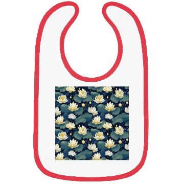 Discover Serenity Blooms: Timeless Lotus Pattern Bibs