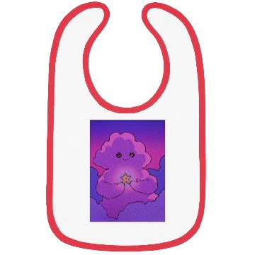 Discover Cute Purple Cloud With Little Star Bibs