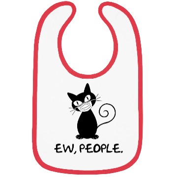 Discover Funny Ew People Black Cat Face Mask Bibs