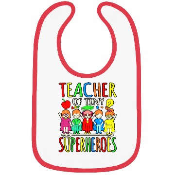 Discover Teacher Of Tiny Superheroes First Day Bibs