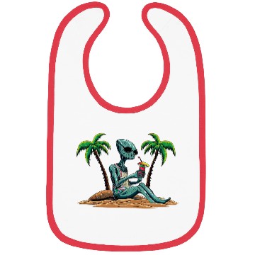 Discover Alien on the beach Bibs