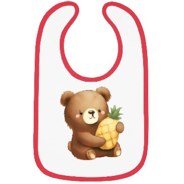 Discover Bear loves pineapple Bibs
