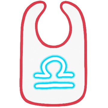 Discover Libra Zodiac Sign Neon Blue Bibs