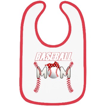 Discover Baseball Mom Baseball Lover Baseball Player Mother Bibs
