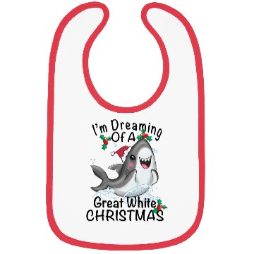 Discover Great White Christmas Bibs