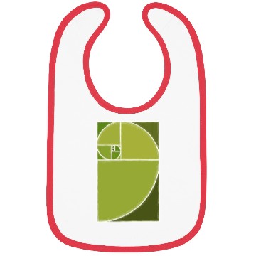 Discover Olive Green Fibonacci Spiral Bibs