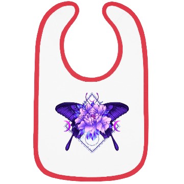 Discover Peony Butterfly geometric tattoo Bibs