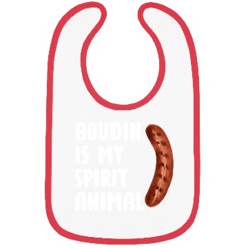 Discover Boudin is My Spirit Animal, Funny Louisiana Cajun Bibs