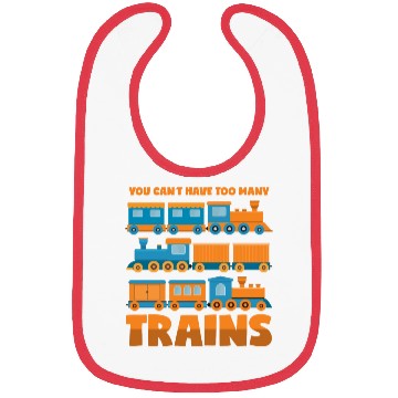 Discover Train Collector Never Too Many Trains Bibs