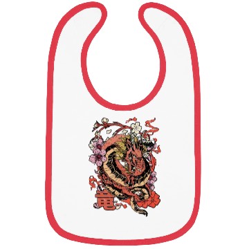 Discover Japanese Tokyo Dragon Retro - Japanese Mythology Bibs